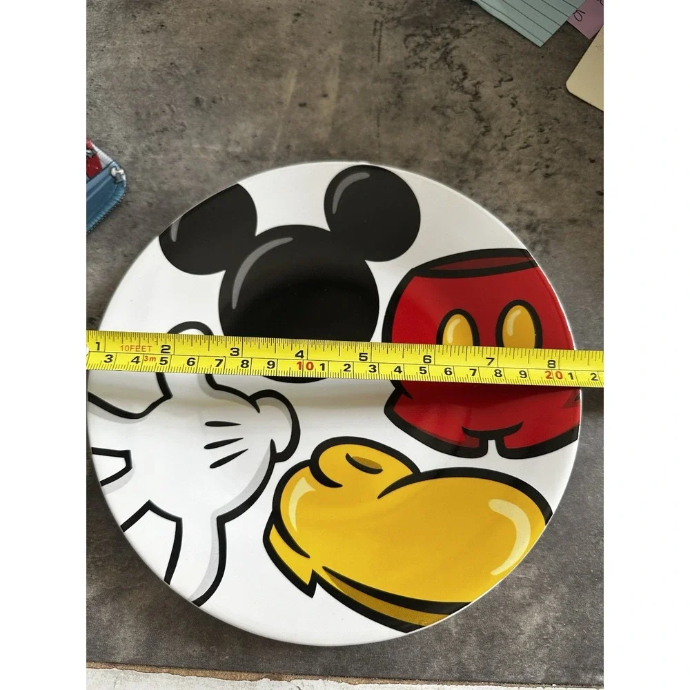 Disney Parks Mickey Mouse Icon Pop Art 8 Inch Ceramic Appetizer Plates Set of 3